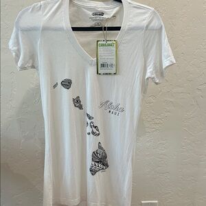 Cariloha Women's White Aloha Maui Tee